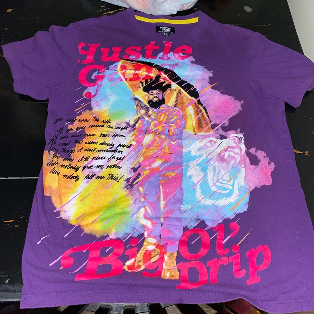 Mens Hustle Gang Tee Shirt Size Large